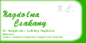 magdolna csakany business card