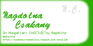 magdolna csakany business card